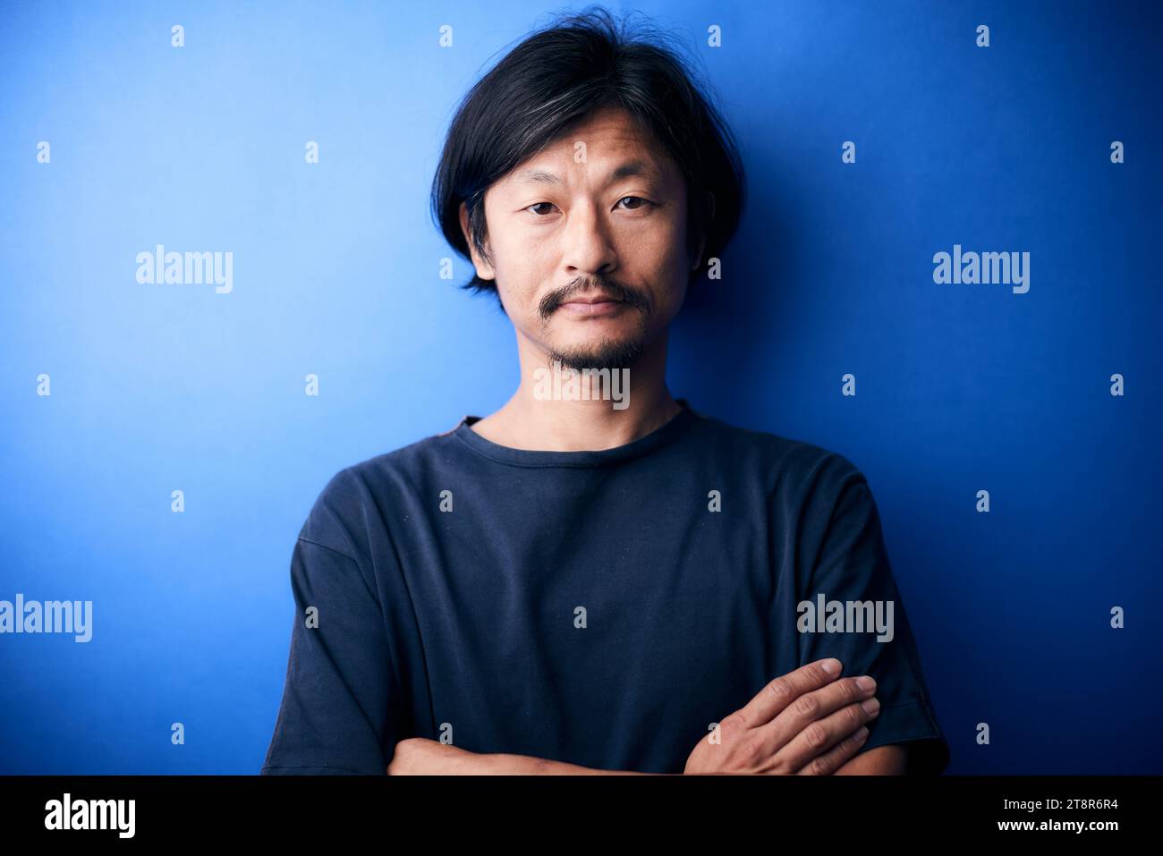 Ritratto giapponese uomo studio Foto Stock