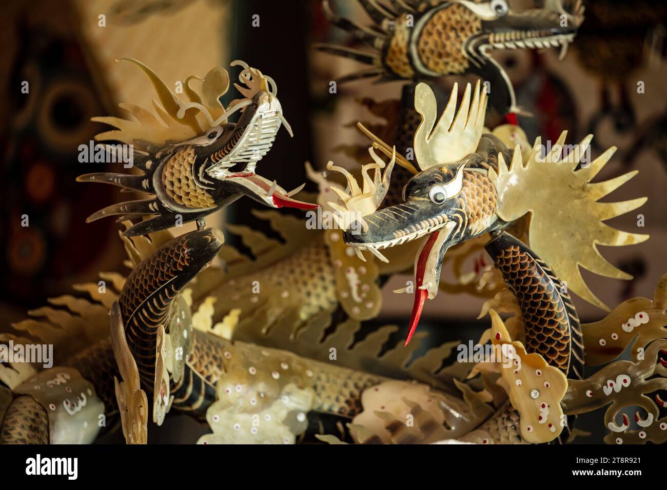 Un'arte decorativa del drago Foto Stock