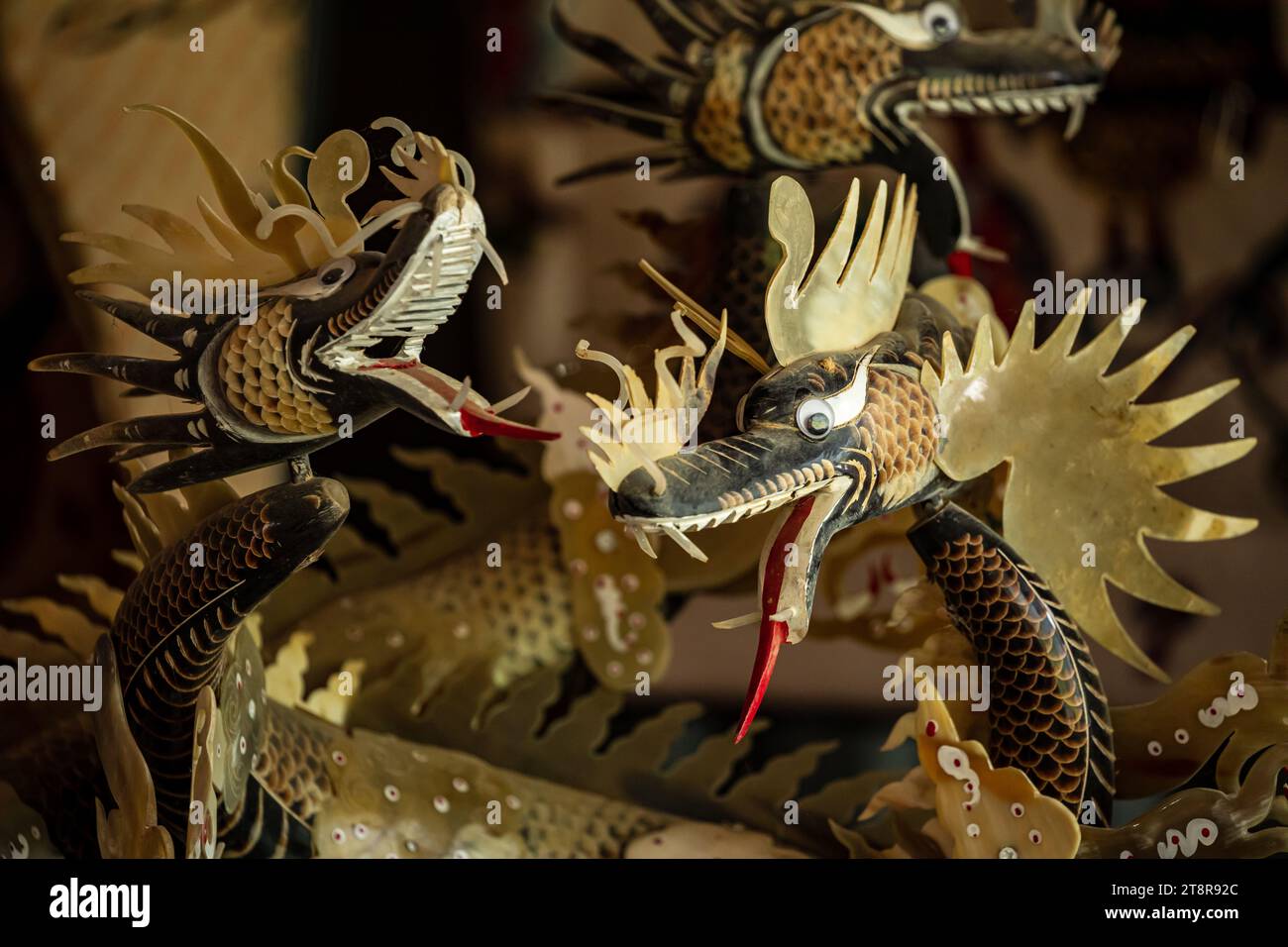 Un'arte decorativa del drago Foto Stock