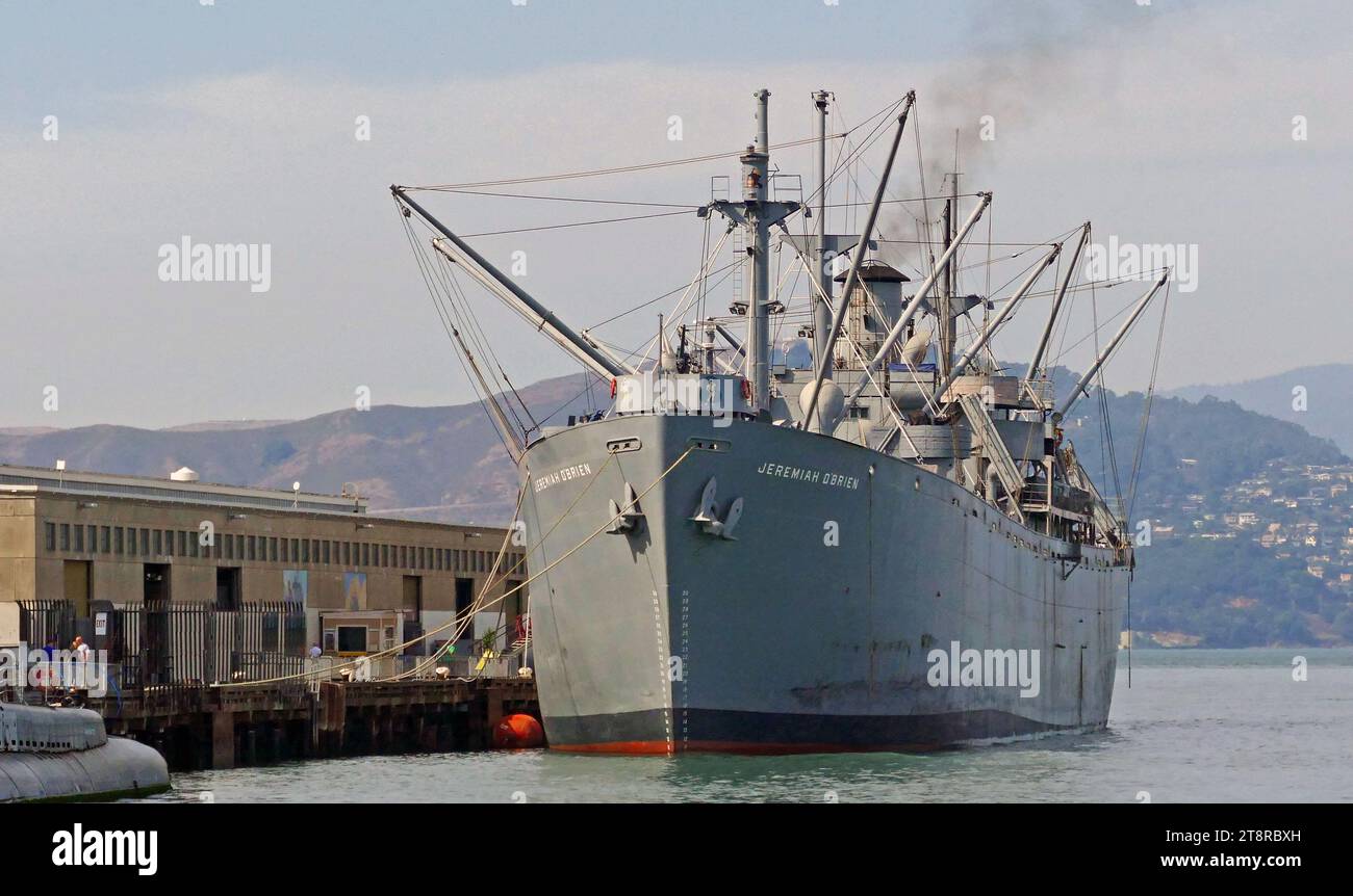 La SS Jeremiah o'Brien, SS Jeremiah o'Brien è una nave Liberty costruita durante la seconda guerra mondiale e prende il nome dal capitano Jeremiah o'Brien (1744–1818) Foto Stock