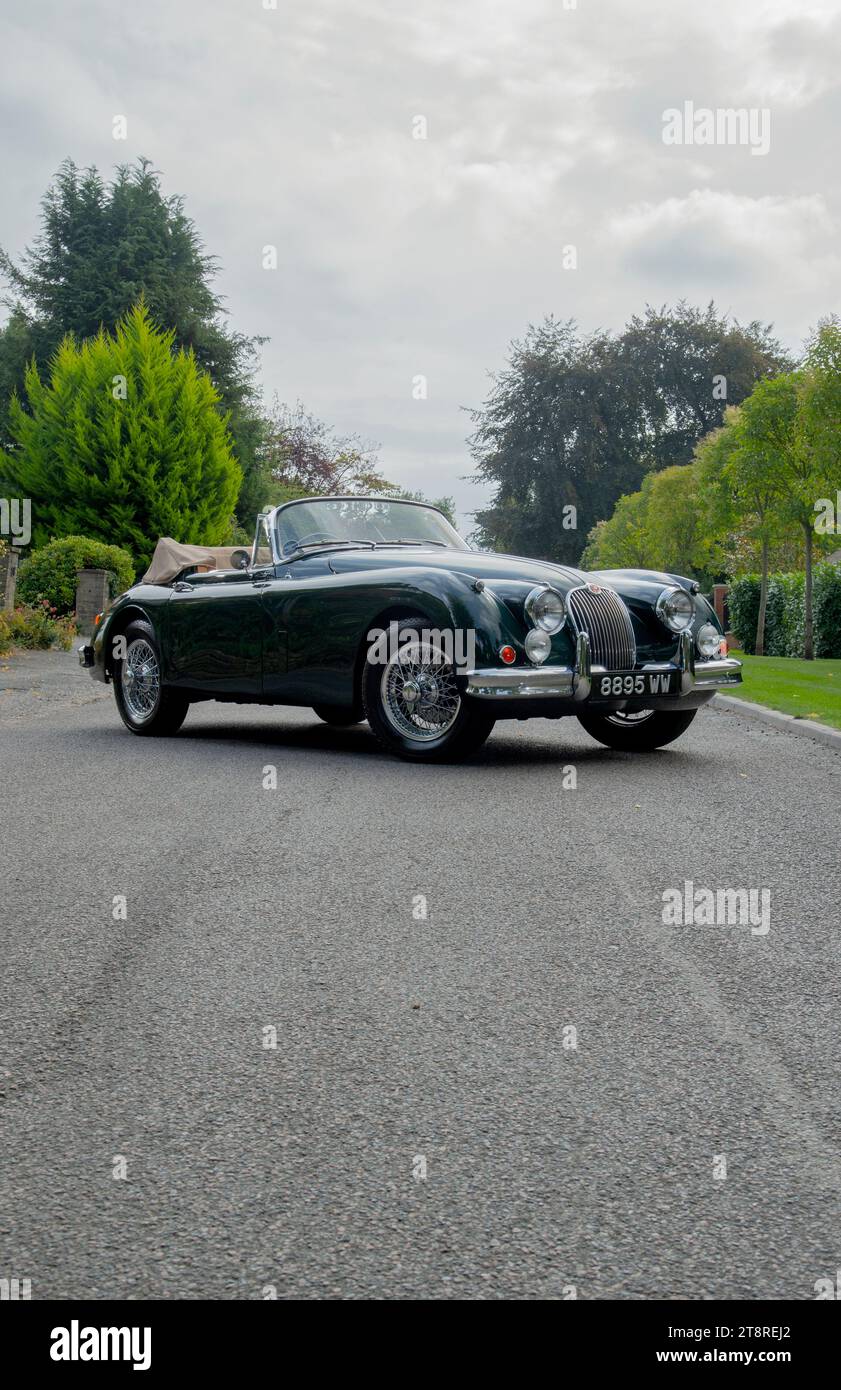 Jaguar XK150 classica auto sportiva britannica Foto Stock