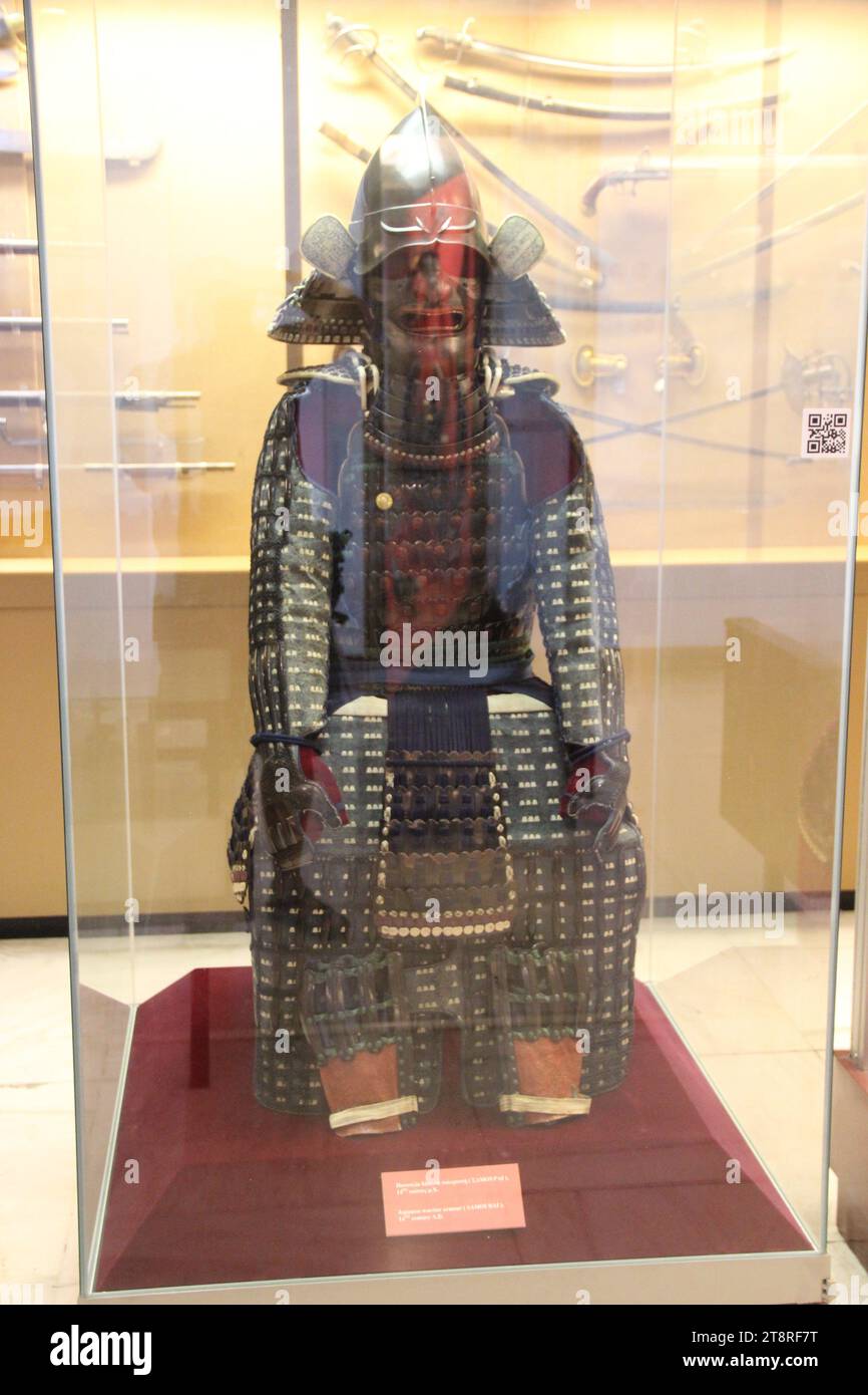 Hellenic War Museum Japanese Samurai Armor, XIV secolo, Athens War Museum, Atene, Grecia Foto Stock