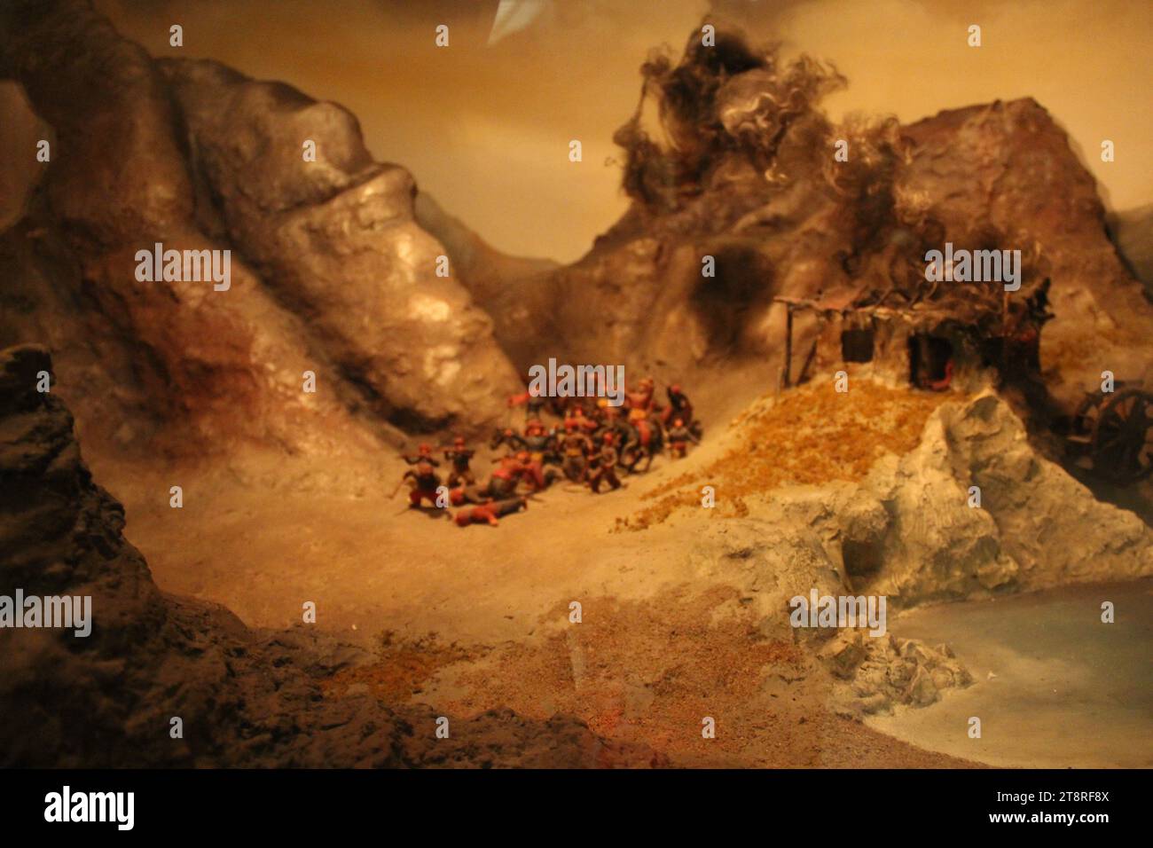 Hellenic War Museum Diorama of Greek War for Independence, Athens War Museum, Atene, Grecia Foto Stock