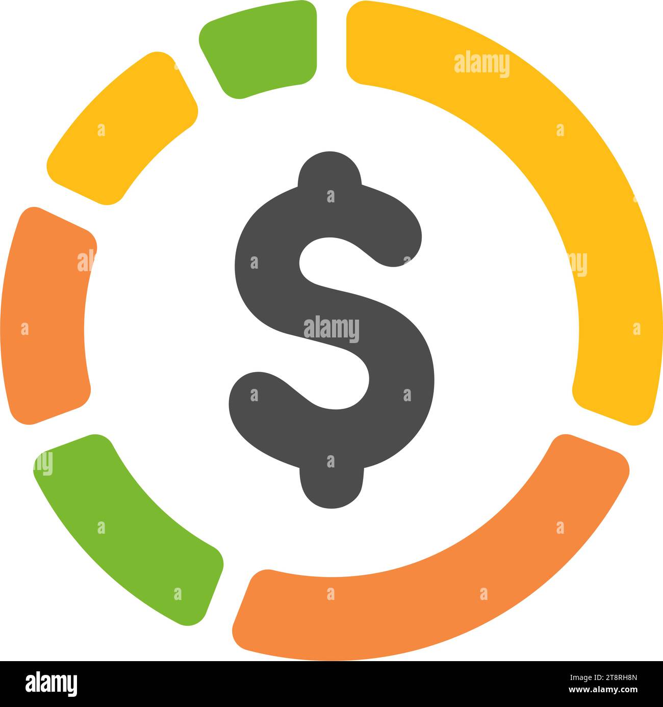 Illustrazione dell'icona portafoglio azioni (asset) Illustrazione Vettoriale