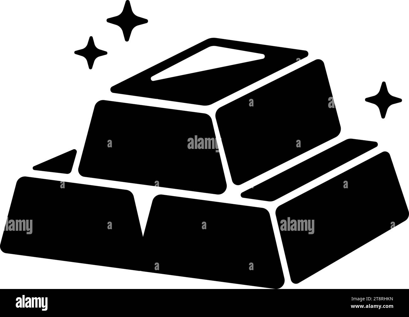 Illustrazione dell'icona vettoriale con barre d'oro Illustrazione Vettoriale