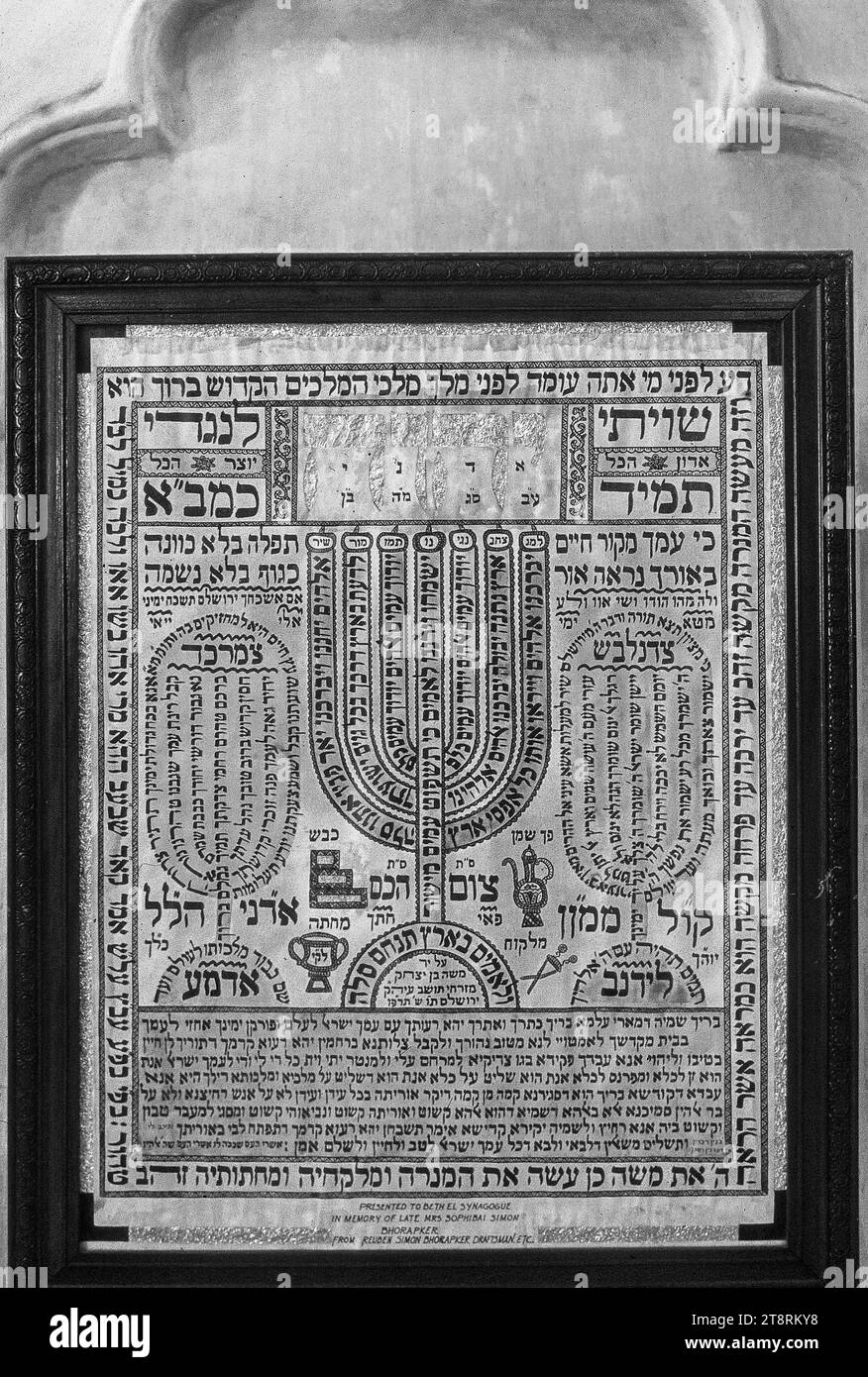 08 12 2007 Vintage Old Heritage Architecture-Menorah. Ebrei vettoriali Alibag, Maharashtra India, Asia. Foto Stock