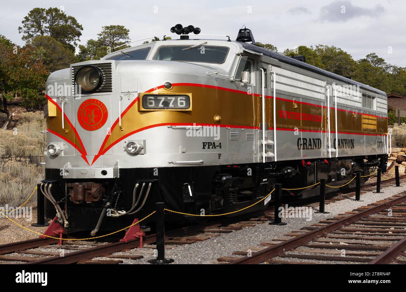 Ferrovia del Grand Canyon. Flotta n. 6776, la Grand Canyon Railway Diesel Fleet Foto Stock