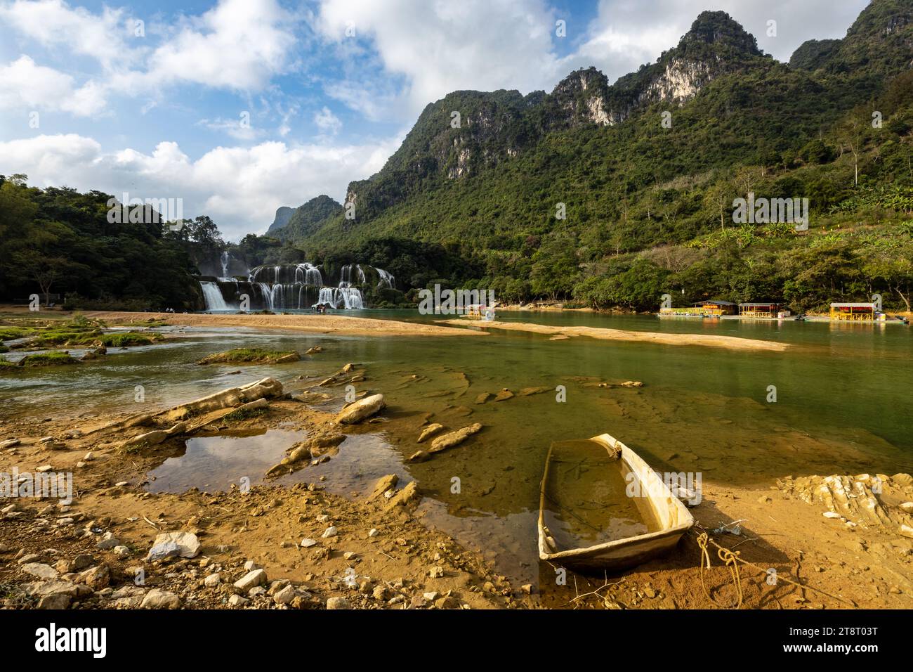 La cascata Ban Gioc Detian tra Cina e Vietnam Foto Stock