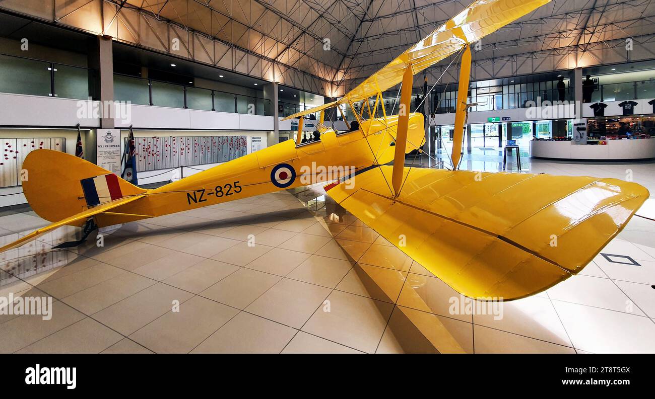 De Havilland D.H.82A Tiger Moth Mk.II, obiettivo ultragrandangolare Galaxy S10 Foto Stock