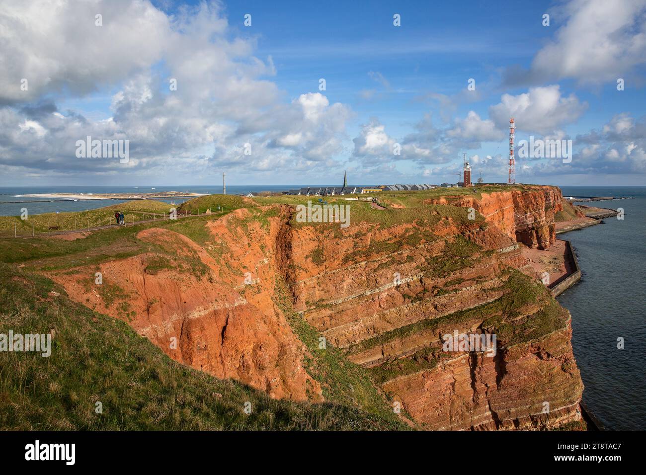 Rocce dell'isola tedesca di Heligoland Foto Stock