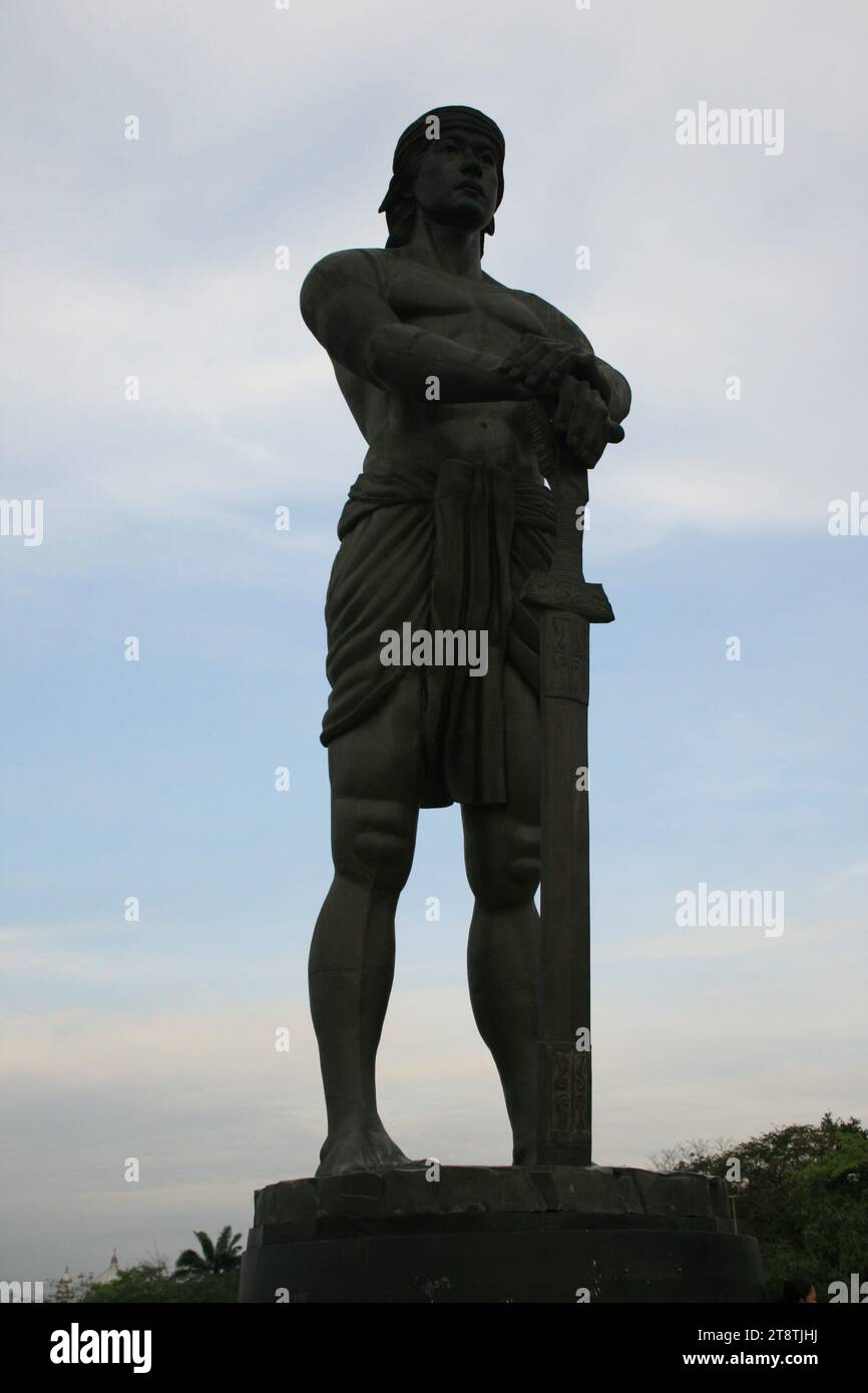 Lapu-Lapu Monument, Rizal Park, Manila, Luzon, Filippine Foto Stock