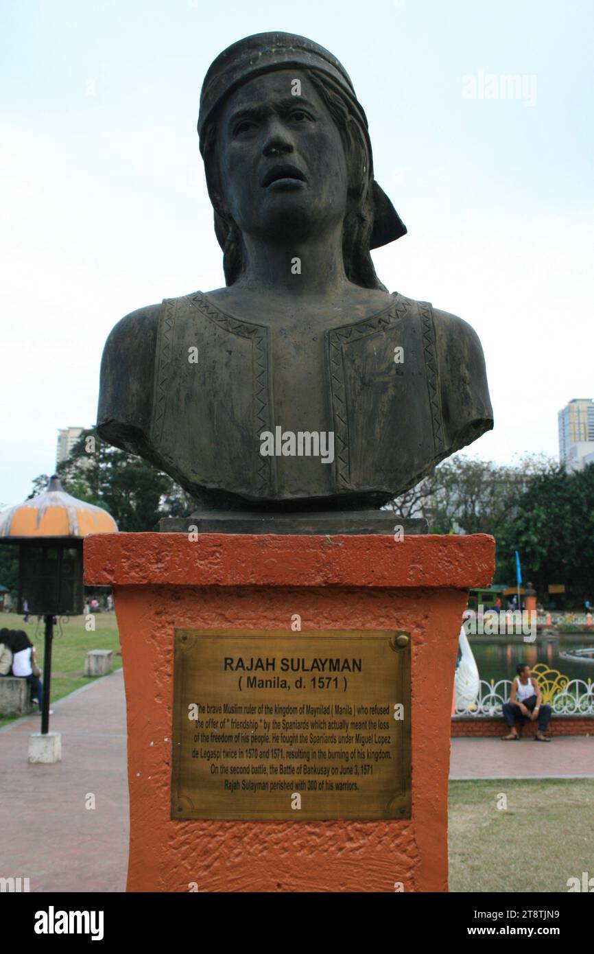 Rizal Park: Rajah Sulayman, Rizal Park, Manila, Luzon, Filippine Foto Stock