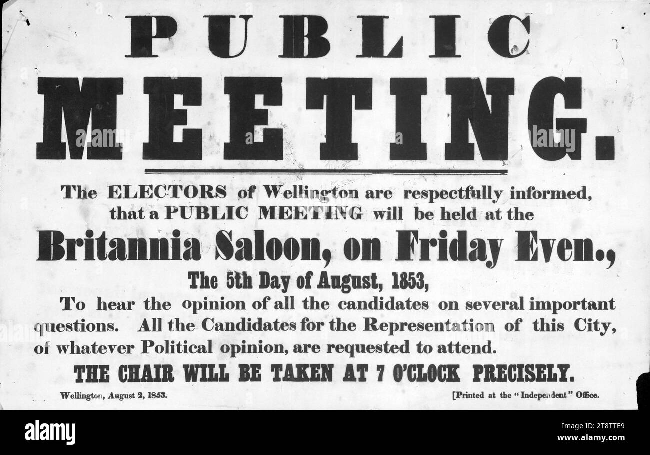 Lascia che sia il pubblico a giudicare! 1853, critica il Partito Liberale e il Partito delle minoranze, accusandoli dell'abbandono che ha causato il naufragio delle navi "Maria" e "Henry" perché non hanno costruito un faro. Sostiene il Partito neutrale Foto Stock