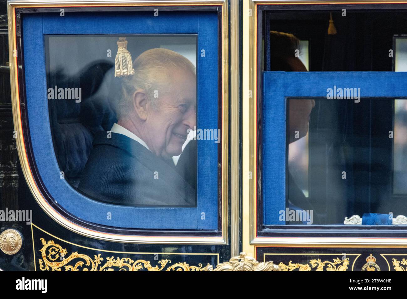Londra, Regno Unito. 21 novembre 2023. Visita di stato del presidente sudcoreano Yoon Suk Yeol a Londra Regno Unito HM The King Credit: Ian Davidson/Alamy Live News Foto Stock