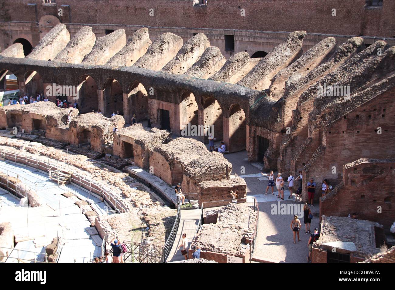 Colosseo, Centro storico di Roma Antica, Roma, Italia Foto Stock
