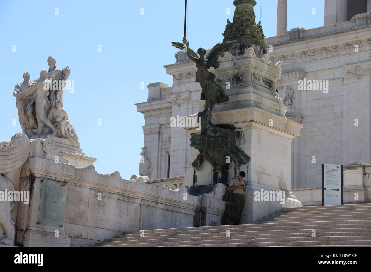 Monumento a Vittorio Emanuele II, primo re dell'Italia unificata, metà del XIX secolo fino al 1878. Centro storico di Roma antica, Roma, Italia Foto Stock