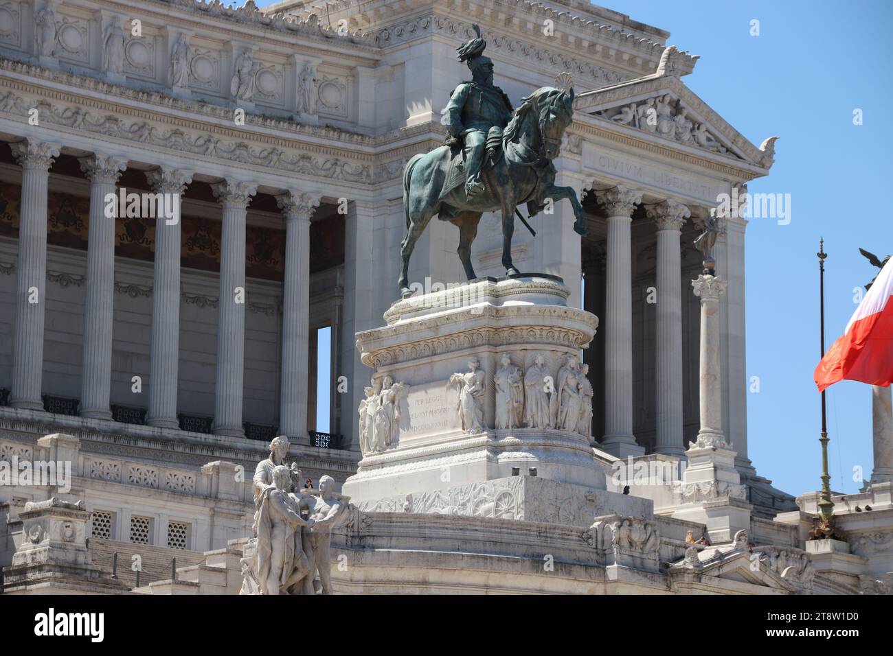 Monumento a Vittorio Emanuele II, primo re dell'Italia unificata, metà del XIX secolo fino al 1878. Centro storico di Roma antica, Roma, Italia Foto Stock