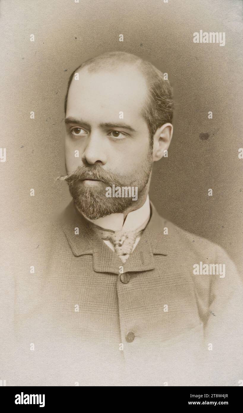 Daniel Nyblin, Gunnar Berndtson, 1880, 101 x 61 mm, fotografia, Berndtson, ritratto, pittore (arte), artista Foto Stock