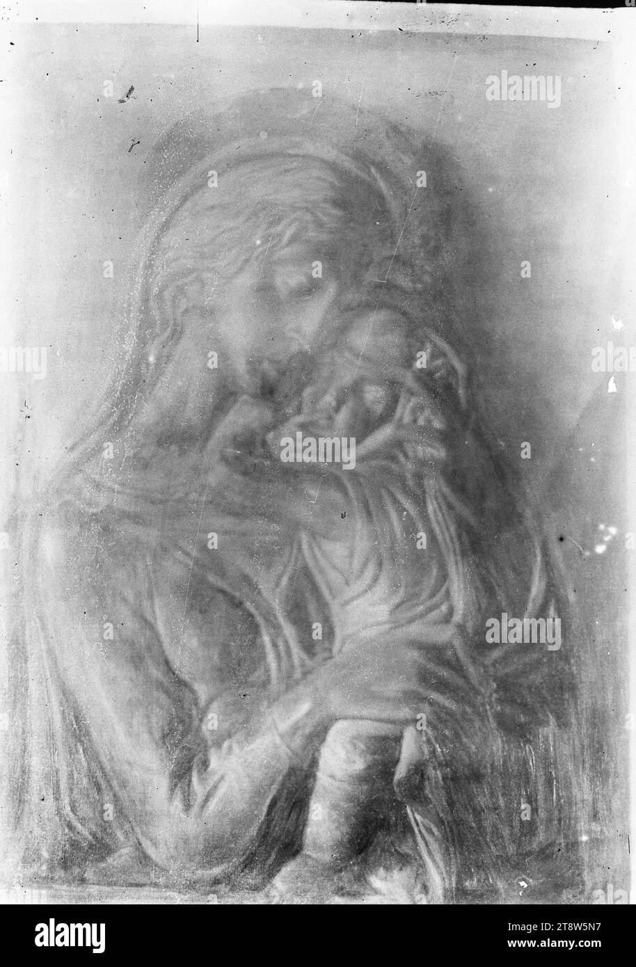 Hugo Simberg, 24.6,1873, Hamina, 12.7,1917, Ähtäri, Madonna e bambino (Ave Maria), 1898, 164 x 119 mm, Gesù bambino, copia, Madonna e bambino, la Bibbia, opera d'arte, tema religioso, altre persone Foto Stock