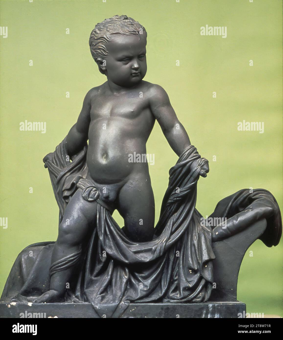 Carl Eneas Sjöstrand, 11.9,1828, Stoccolma, Svezia, 14.2,1906, Stoccolma, Svezia, Kullervo strappando i suoi vestiti a pagaia, Kullervo fa scoppiare le sue bande a pagaia, 1858, 97 x 91 x 52 cm, intonaco Foto Stock