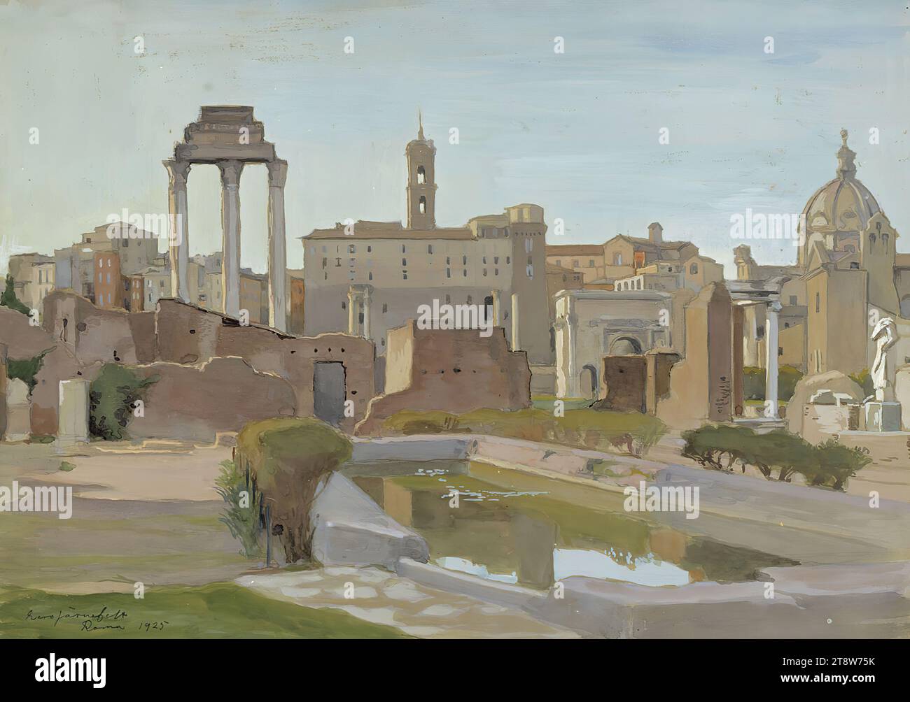 Eero Järnefelt, 8.11.1863, Vyborg, 15.11.1937, Helsinki, forum Romanum, 1925, 28,5 x 40 cm, guazzo Foto Stock