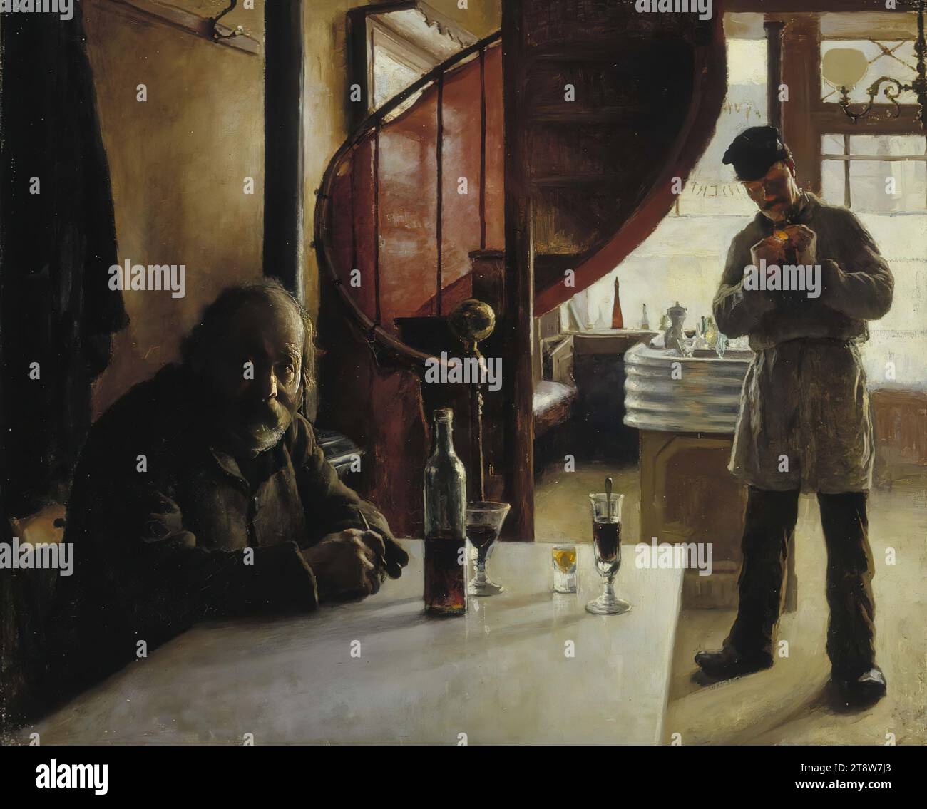 Eero Järnefelt, 8.11.1863, Vyborg, 15.11.1937, Helsinki, le Franc, Wine Merchant, Boulevard de Clichy, Parigi, 1888, 61 x 74 cm, olio Foto Stock