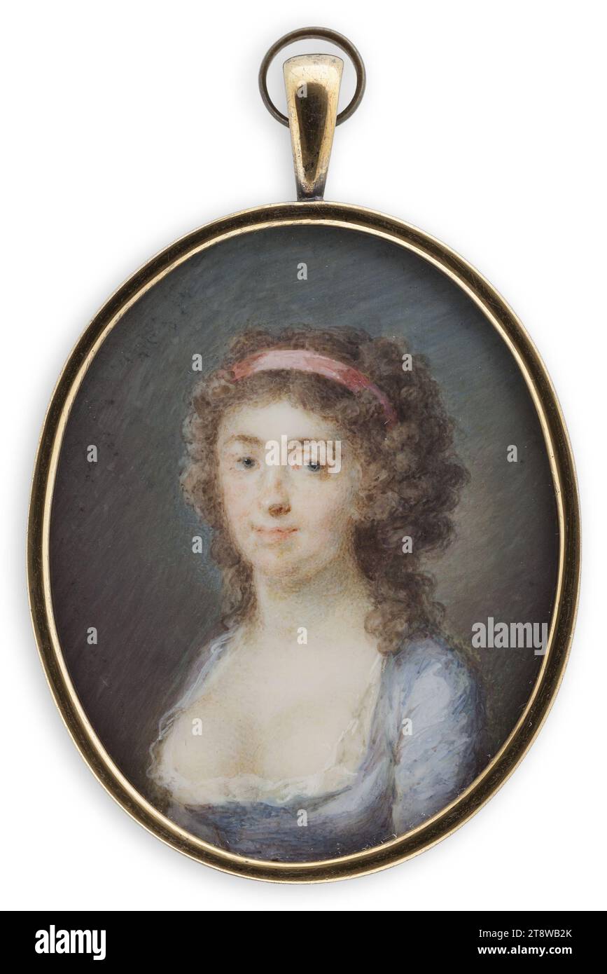 Lorentz Lars Svensson Sparrgren, 1763, Gothenburg, 1828, Stoccolma, contessa Sparre, 5 x 4 cm, avorio Foto Stock