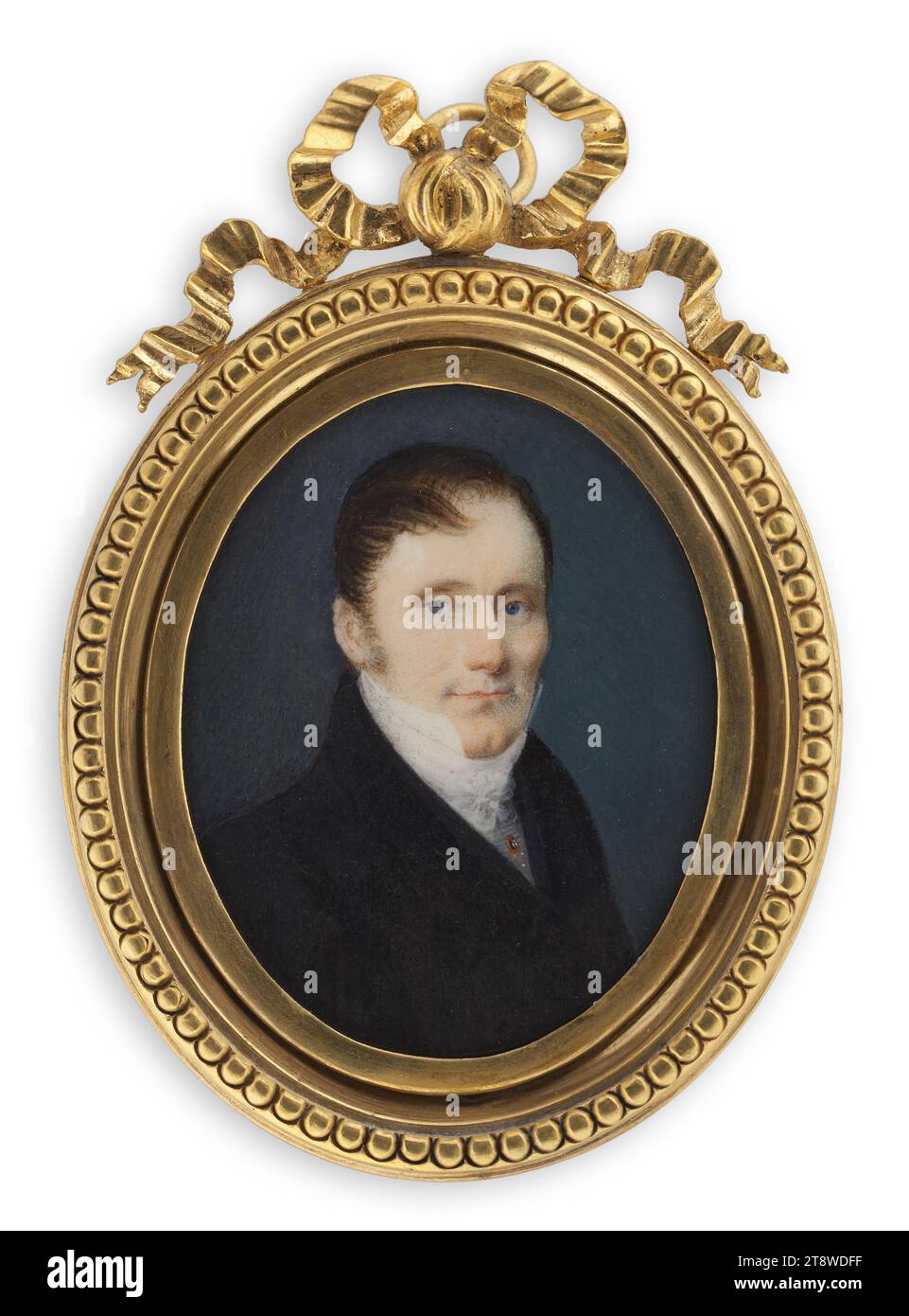 Carl Wilhelm Nordgren, 1804, Stoccolma (città), 1857, Stoccolma (città), ritratto di un uomo, 6,3 x 5 cm, avorio Foto Stock