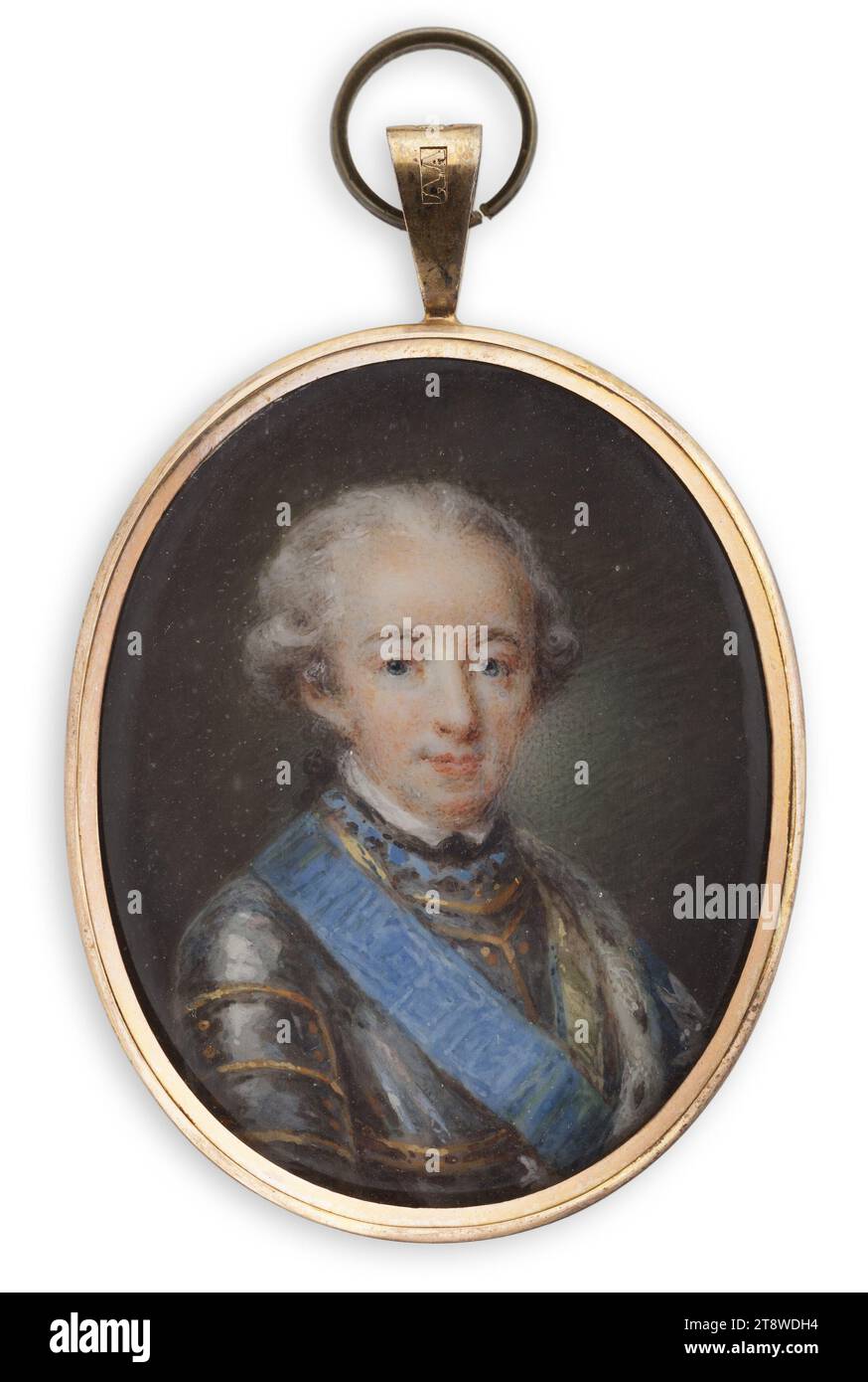 Lorentz Lars Svensson Sparrgren, 1763, Gothenburg, 1828, Stoccolma, re Carlo XIII come principe, 3,5 x 2,8 cm, avorio Foto Stock