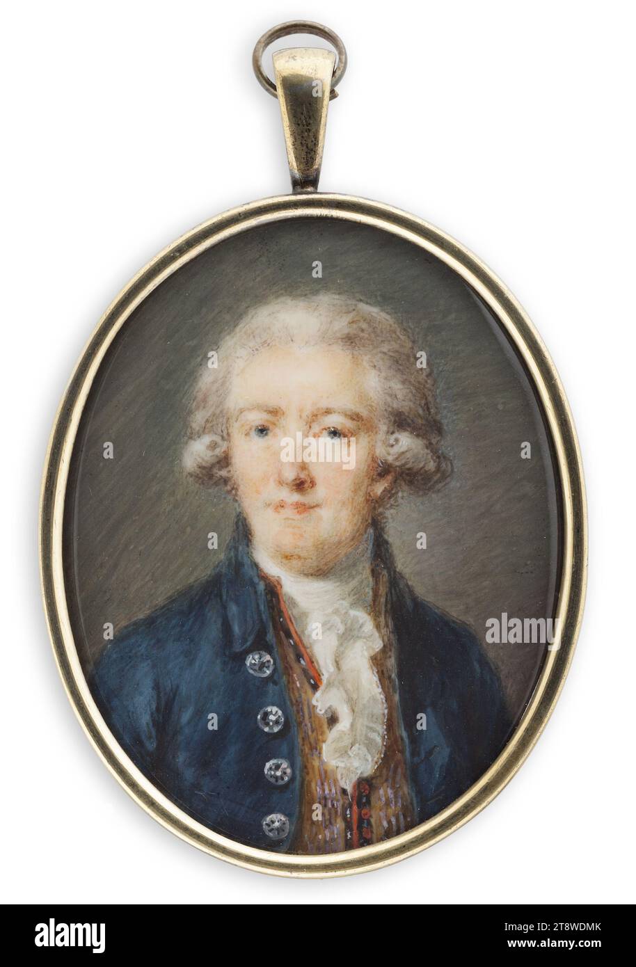 Lorentz Lars Svensson Sparrgren, 1763, Gothenburg, 1828, Stoccolma, conte Johan Claesson Sparre af Söfdeborg, 5,2 x 4,1 cm, avorio Foto Stock