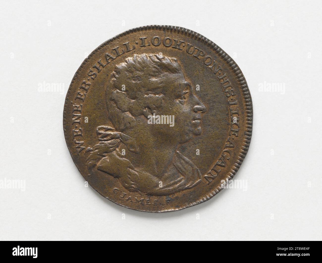 David Garrick (1717-1779), attore e drammaturgo britannico, circa 1794, James, C., Medal Engraver, array, Numismatic, Medal, diametro: 2,9 cm, peso (dimensione tipo): 6,7 g. Foto Stock