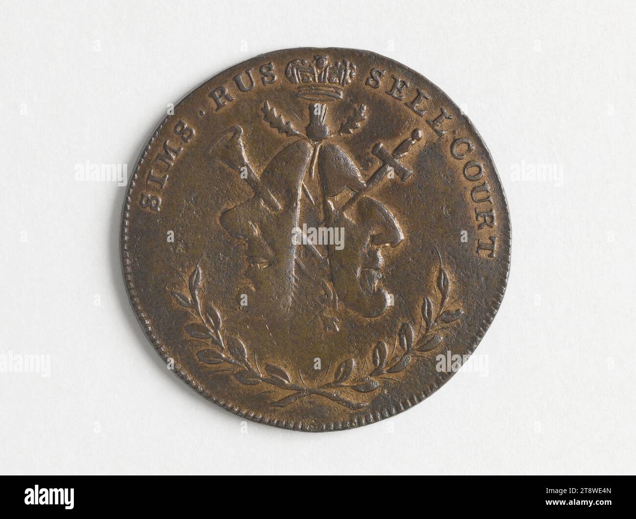 David Garrick (1717-1779), attore e drammaturgo britannico, circa 1794, James, C., Medal Engraver, array, Numismatic, Medal, diametro: 2,9 cm, peso (dimensione tipo): 6,7 g. Foto Stock