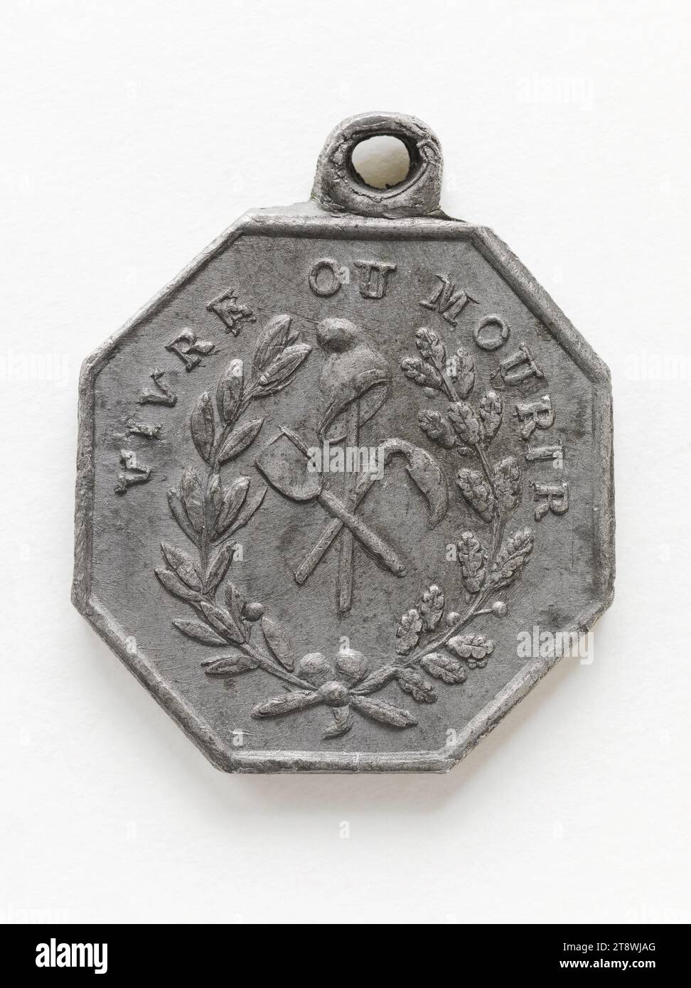 Medaglia del demolitore della Bastiglia, 1789, Palloy, Pierre-Francois, Numismatic, medaglia, altezza: 3,9 cm, larghezza: 3,2 cm, peso (tipo formato): 24,61 g. Foto Stock
