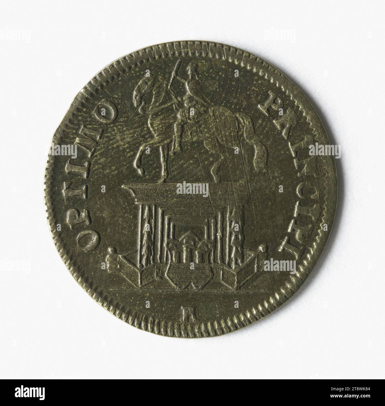 Morte di Luigi XVI, 21 gennaio 1793, Reich, Johann Christian, Medal Engraver, Array, Numismatic, Token (numismatico), Ottone, diametro: 2,3 cm, peso (tipo formato): 2,79 g. Foto Stock