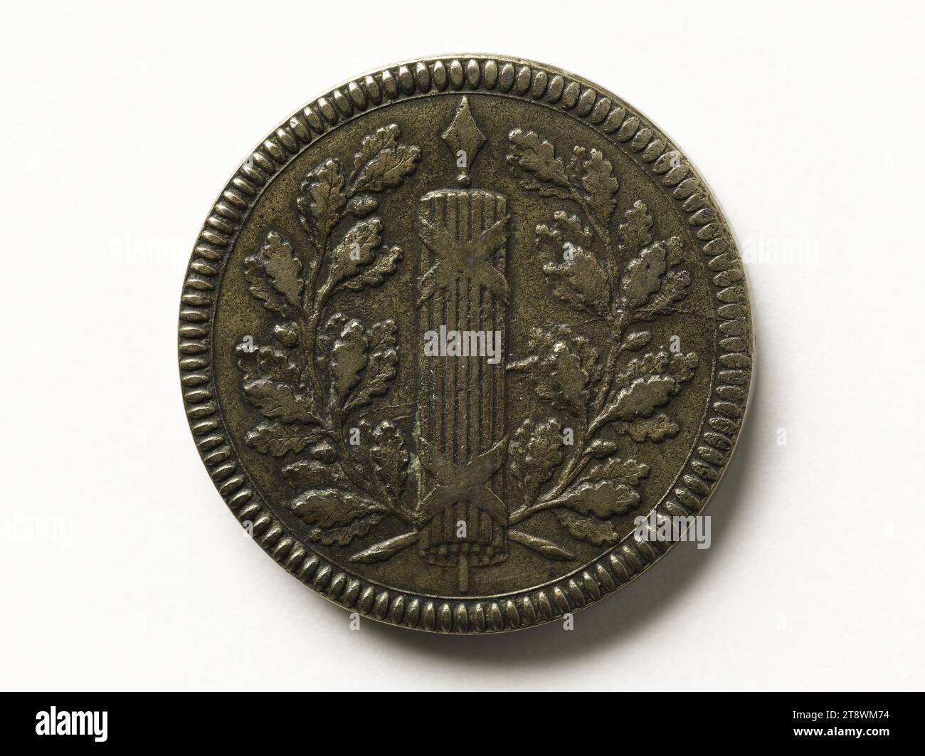 Essai de fabrication au faisceau, 1796, Thuillié (Monsieur), Graveur en médailles, Array, Numismatique, Monnaie, Nancy, diametro: 3,13 cm, peso (dimensione tipo): 21,76 g. Foto Stock