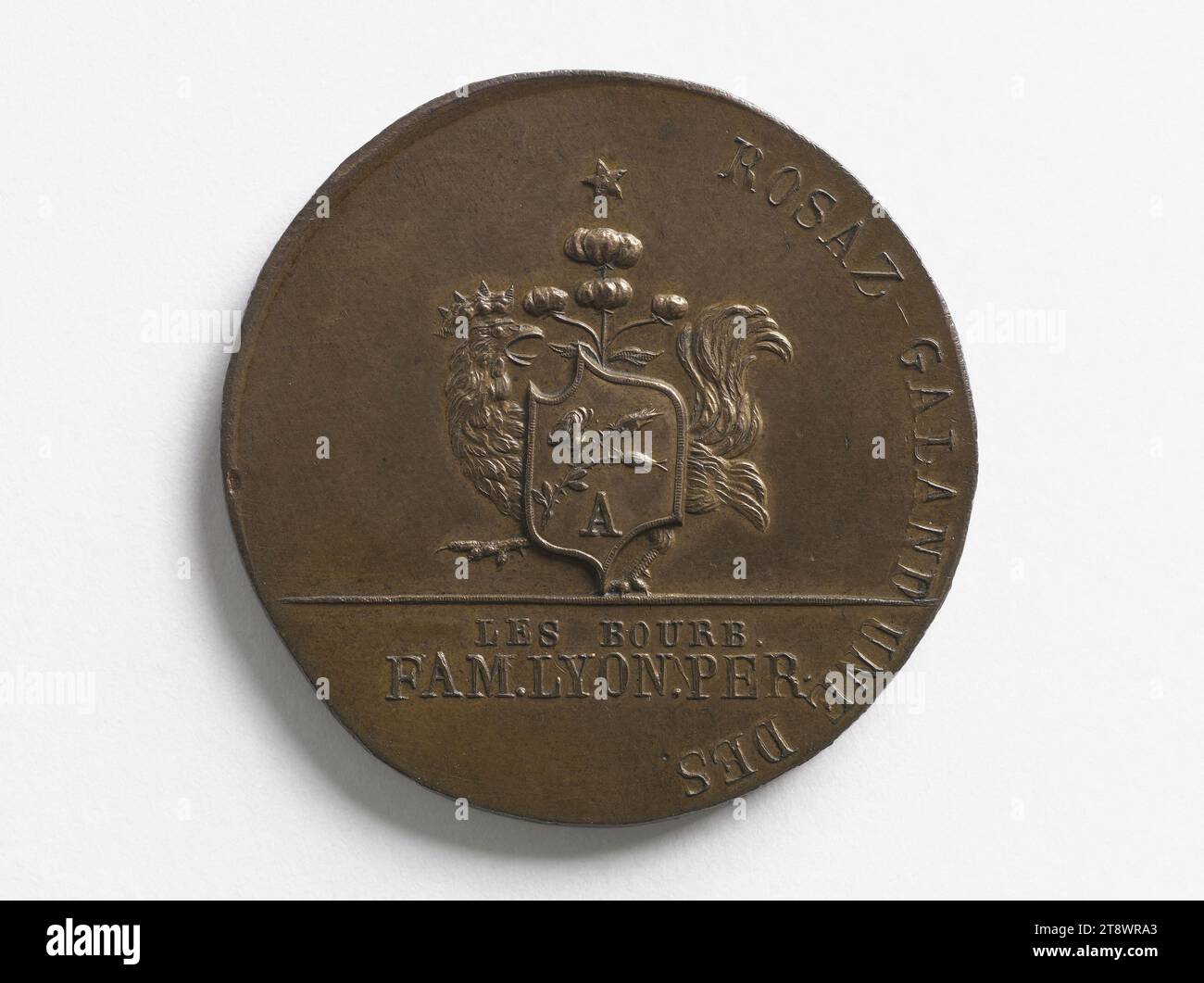 Sébastien Rosaz (1778-1831) e Marie Galand (1786-1809), sua moglie, 1816, Anonimo, incisore in medaglie, array, Numismatica, Medaglia, dimensioni - pezzo: diametro: 4,2 cm, peso (tipo dimensione): 37,51 g. Foto Stock