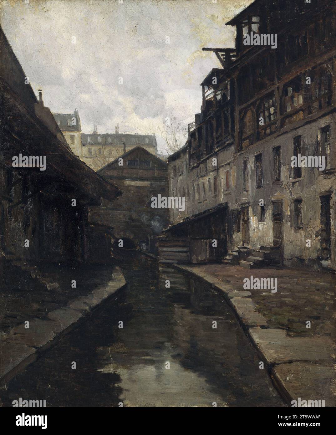 La Bièvre, tra rue Pascal e rue Broca, Bonneton, Germain Eugène, Pittore, Array, pittura, dimensioni - lavoro: altezza: 46 cm, larghezza: 38 cm Foto Stock