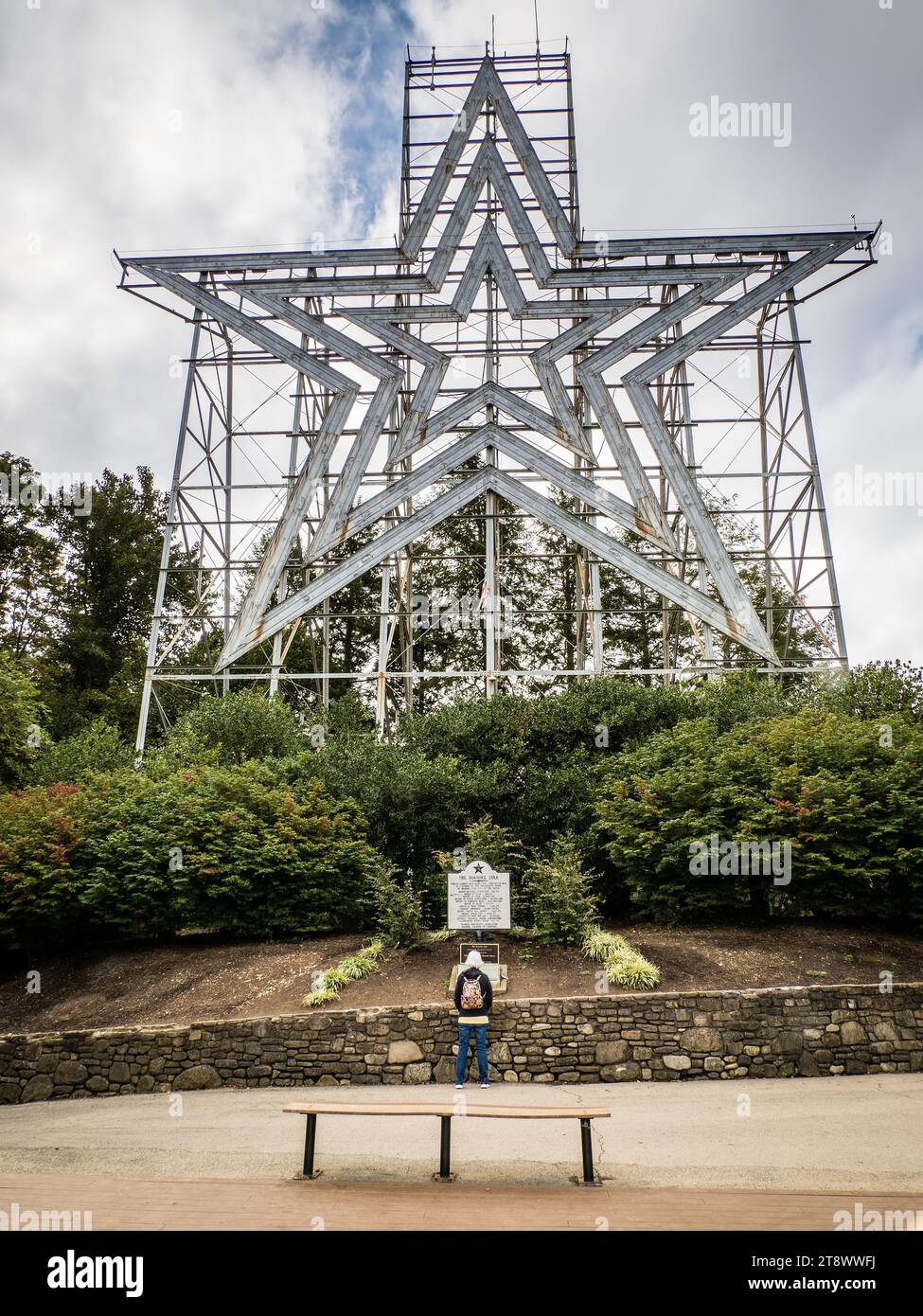 Roanoke Star al Mill Mountain Wildflower Garden, Roanoke Foto Stock