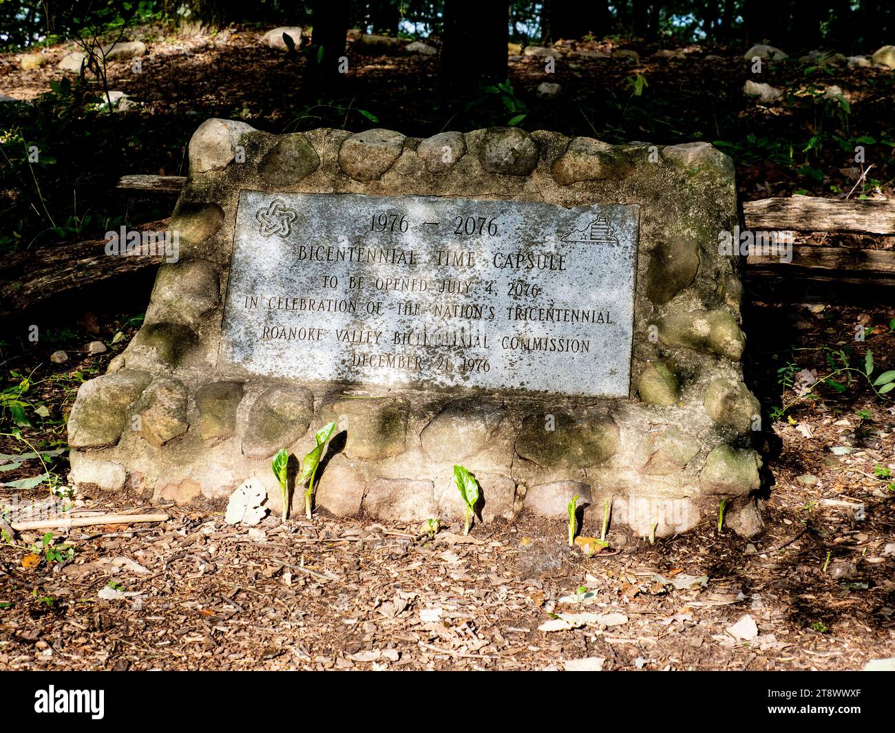 Capsula del tempo al Mill Mountain Wildflower Garden, Roanoke Foto Stock