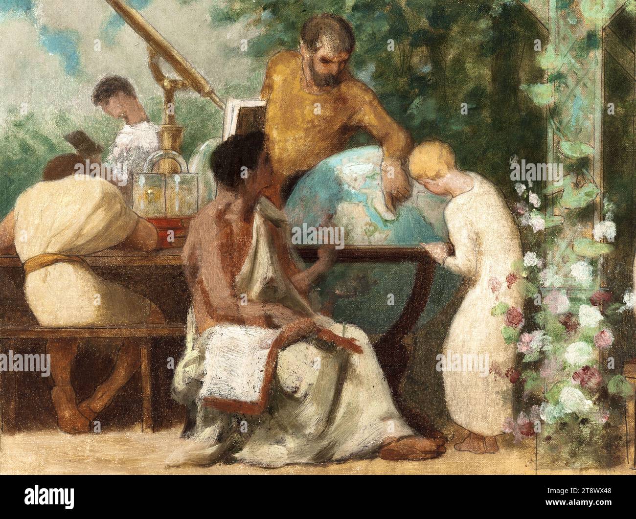 Schizzo per la sala nuziale del municipio del XIII arrondissement: Virtù civiche, Boulanger, Gustave Clarence Rodolphe, Pittore, nel 1878, XIX secolo, Petit Palais piano terra sala 36, pittura, pittura ad olio, tela (materiale), dimensioni - opera: altezza: 82 cm, larghezza: 97 cm, dimensioni - cornice: altezza: 84,5 cm, larghezza: 103 cm, spessore: 4 cm Foto Stock