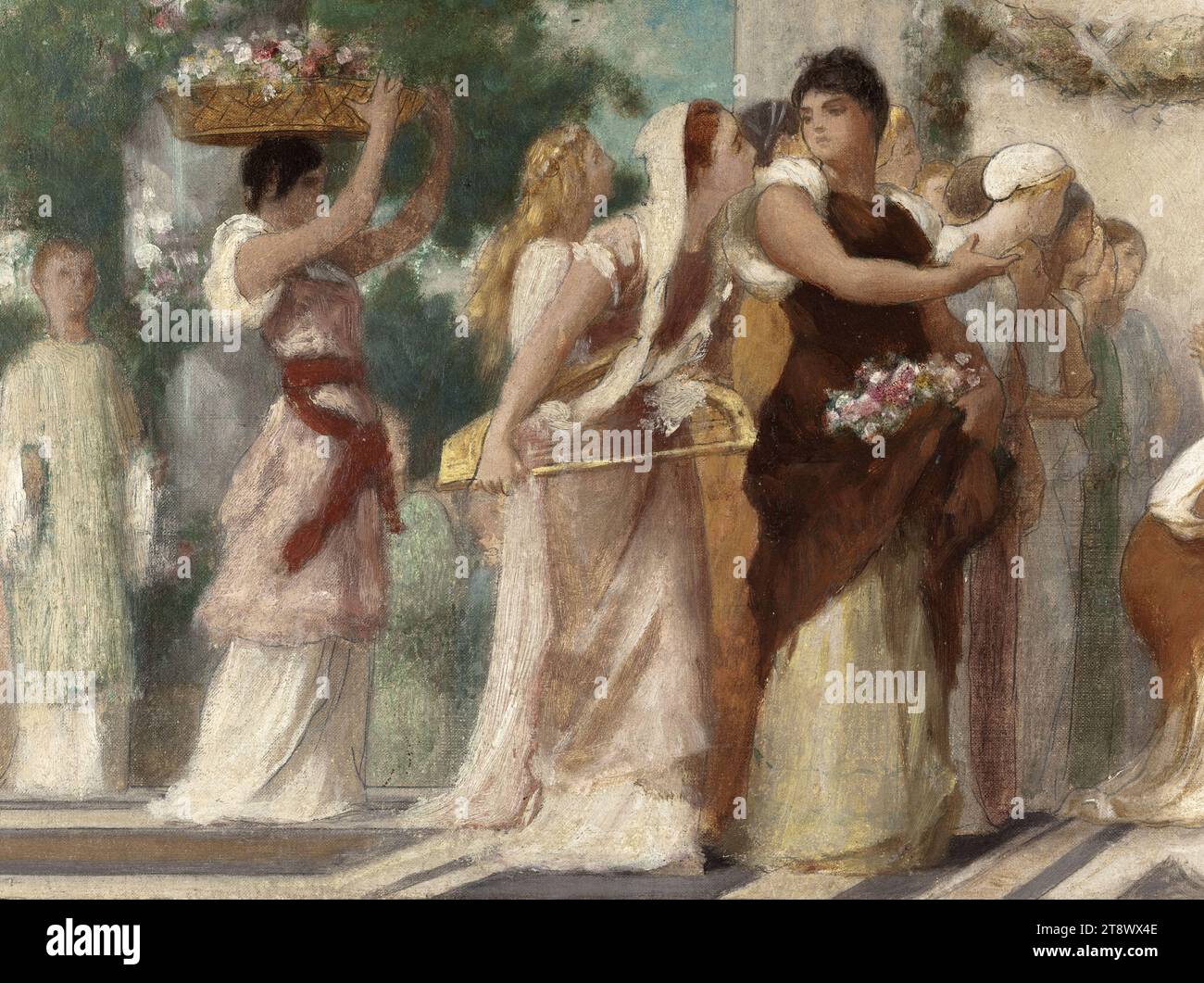 Schizzo per la sala nuziale del municipio del XIII arrondissement: Virtù civiche, Boulanger, Gustave Clarence Rodolphe, Pittore, nel 1878, XIX secolo, Petit Palais piano terra sala 36, pittura, pittura ad olio, tela (materiale), dimensioni - opera: altezza: 82 cm, larghezza: 97 cm, dimensioni - cornice: altezza: 84,5 cm, larghezza: 103 cm, spessore: 4 cm Foto Stock