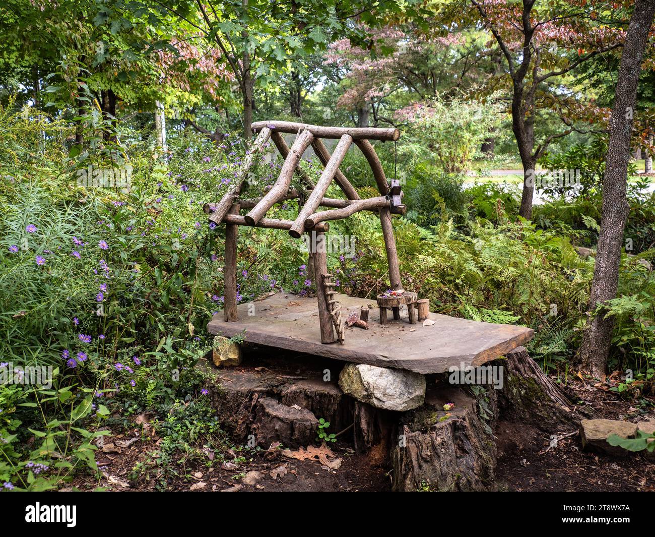 Carini mangiatori di scoiattoli al Mill Mountain Wildflower Garden, Roanoke Foto Stock