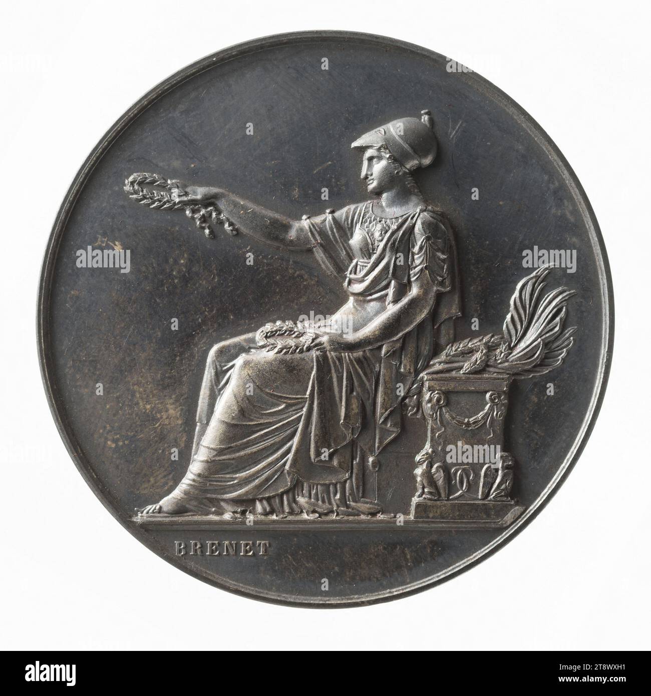 Consiglio pubblico di igiene e igiene della Prefettura di polizia di Parigi, XIX secolo, Brenet, Nicolas, incisore in medaglie, XIX secolo, Numismatica, Token (numismatica), Argento, dimensioni - lavoro: diametro: 4,2 cm, peso (tipo dimensione): 38,22 g. Foto Stock