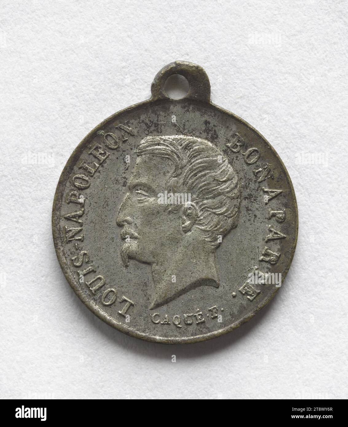 Louis-Napoléon Bonaparte (1808-1873) eletto presidente della Repubblica, dicembre 1848, Caqué, Armand-Auguste, incisore in medaglie, nel 1848, Numismatics, Medal, Parigi, dimensioni - lavoro: diametro: 1,4 cm, peso (tipo dimensione): 1,07 g. Foto Stock