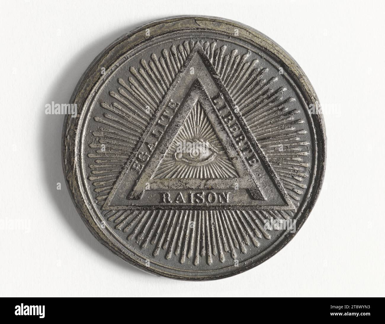 Festa dell'essere Supremo a Lione, 20 Prairial anno II (8 giugno 1794), Chavannes, Jean-Marie, incisore in medaglie, array, Numismatica, Medaglia, dimensioni - pezzo: diametro: 4,7 cm, peso (tipo dimensione): 5,79 g. Foto Stock