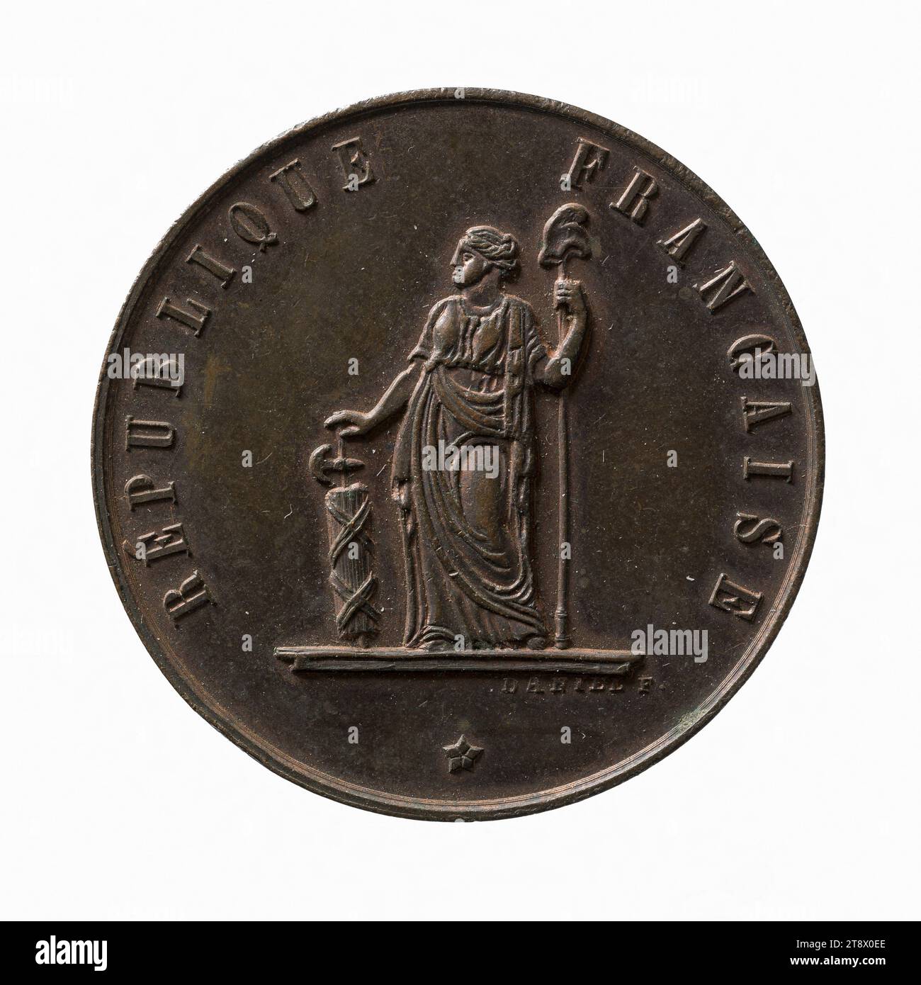 Giorni 23 e 24 febbraio 1848, Daniel, incisore in medaglie, Array, Numismatica, Medaglia, Parigi, dimensioni - lavoro: diametro: 3,4 cm, peso (tipo dimensione): 16,35 g. Foto Stock