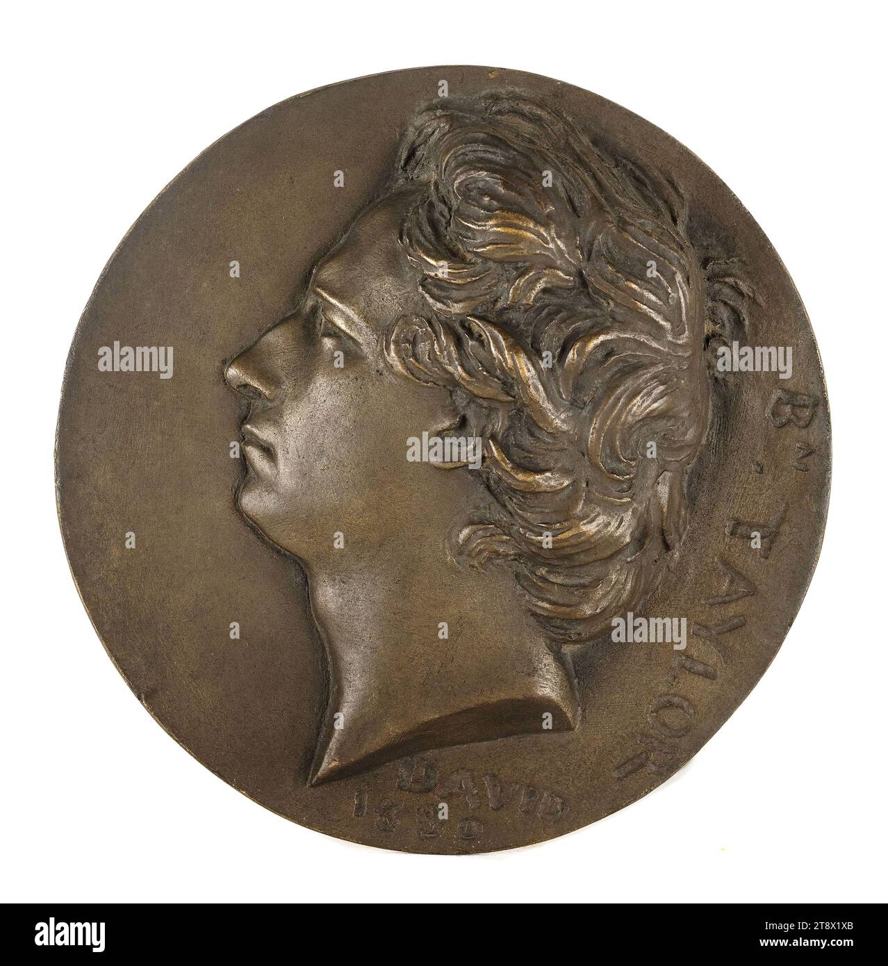Ritratto di Isidore Taylor, noto come Baron Taylor (1789-1879), drammaturgo e filantropo, David d'Angers, Pierre-Jean, Sculptor, Richard, Louis, fondatore, nel 1830, Scultura, medaglione (scultura), dimensioni - opera: diametro: 12,2 cm Foto Stock