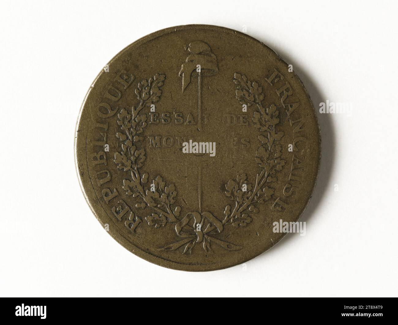 Test delle monete a livello 1793, Dupré, Augustin o Auguste, incisore in medaglie, array, Numismatica, valuta, dimensioni - pezzo: diametro: 2,88 cm, peso (tipo dimensione): 11,46 g. Foto Stock