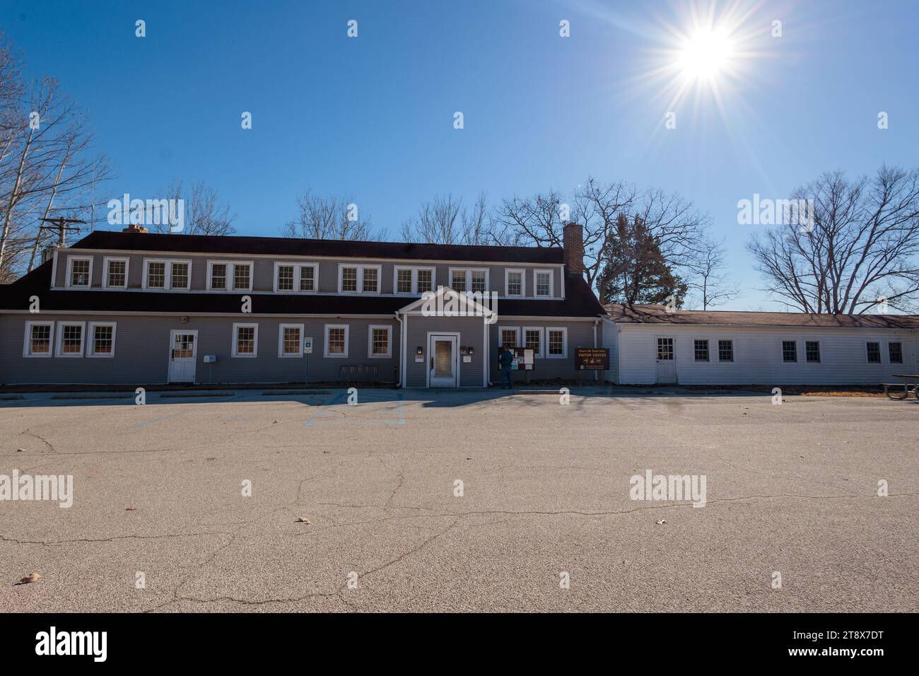 Bridgehead Inn welcome center, Route 66 State Park, Eureka, Missouri Foto Stock