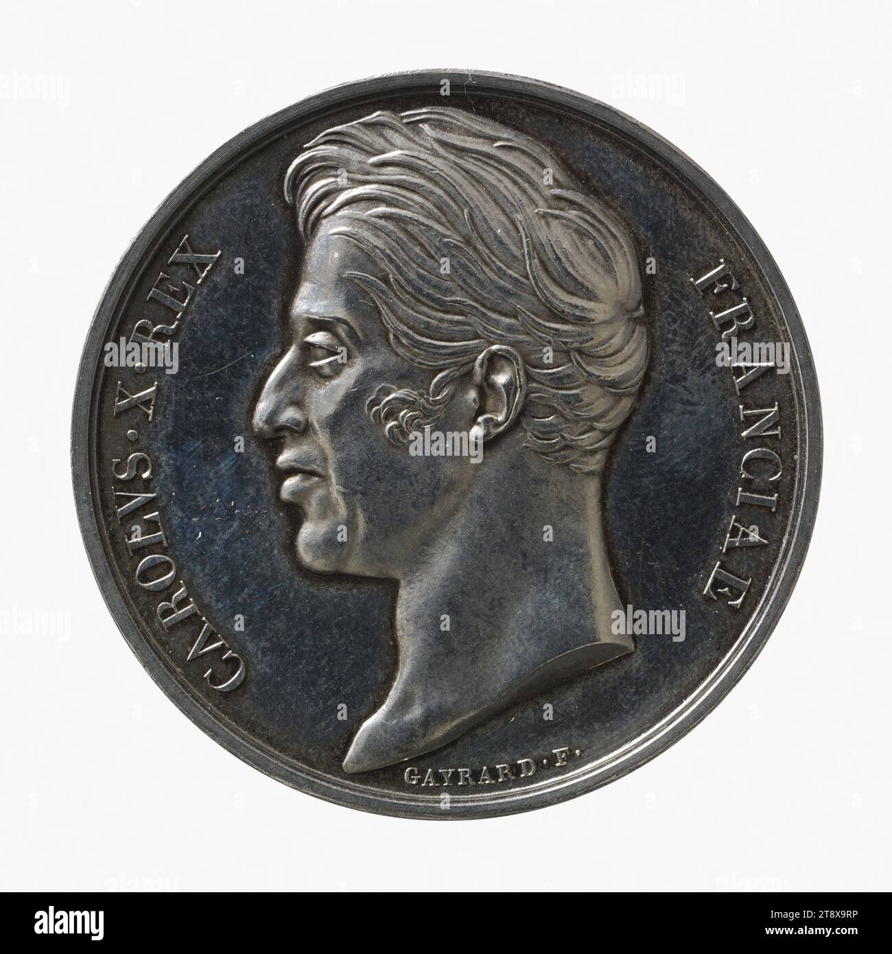 Visita di Carlo X all'istituzione reale dei sordi-muti, 27 dicembre 1828, Gayrard, Raimondo, incisore in medaglie, Array, Numismatics, Medal, Parigi, dimensioni - pezzo: diametro: 3,5 cm, peso (dimensione tipo): 19,81 g. Foto Stock